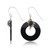 Marcasite and Onyx Disc and Faceted Onyx Wire Earrings in Sterling Silver