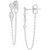 Lab-Created White Sapphire Chain Drop Earrings (1 ct. t.w.) in Sterling Silver