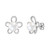 Cultured Freshwater Pearl (8mm) & White Topaz (3/8ct.tw.) Openwork Flower Stud Earrings in Sterling Silver