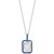 EFFY® White Topaz (9 ct. t.w.) & Sapphire (1-1/10 ct. t.w.) Halo Pendant Necklace in 14k White Gold, 18"