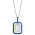 EFFY® White Topaz (9 ct. t.w.) & Sapphire (1-1/10 ct. t.w.) Halo Pendant Necklace in 14k White Gold, 18"