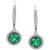 Amethyst (1/4 ct. t.w.), Cubic Zirconia, & Enamel Circle Dangle Hoop Earrings in Sterling Silver (Also in Additional Stones), Created for Macy's