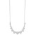 Diamond Heart Clusters 18" Statement Necklace (1 ct. t.w.) in 14k White Gold