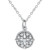 Cubic Zirconia North Star Pendant Necklace in Sterling Silver, 16" + 2" extender, Created for Macy's