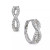 Cubic Zirconia Infinity Huggie Hoop Earrings in Sterling Silver