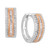 Diamond Hoop Earrings (1/2 ct. t.w.) in Sterling Silver & 14k Rose Gold-Plate