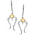 Angel Wing & Halo Leverback Drop Earrings in Sterling Silver & 14k Gold-Plate