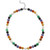 Multicolor Dyed Jade, Freshwater Cultured Pearl (7mm), & Hematite Collar Necklace in Sterling Silver, 16" + 2" extender