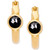Lab-Created Sapphire Bezel Hoop Earrings (5/8 ct. t.w.) in 14k Gold-Plated Sterling Silver