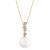 Cultured Tahitian Pearl (10mm) & Diamond Accent 18" Pendant Necklace in 14k White Gold (Also in Cultured Freshwater Pearl & Cultured Golden South Sea Pearl)