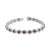 Ruby (4 ct. t.w.) & Diamond (3 ct. t.w.) Halo Link Bracelet in 14k White Gold (Also in Saphire & Emerald)