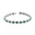 Ruby (4 ct. t.w.) & Diamond (3 ct. t.w.) Halo Link Bracelet in 14k White Gold (Also in Saphire & Emerald)