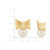 Children's Cultured Freshwater Pearl (3-3/4mm) Bow Stud Earrings in 14k Gold