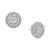 Diamond Halo Cluster Stud Earrings (1 ct. t.w.) in 10k White Gold