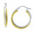 Small Two-Tone Overlap Hoop Earrings in Sterling Silver & 18k Gold-Plate, 0.78", Created for Macy's