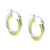 Double Twist Hoop Earrings in Sterling Silver & 18k Gold-Plate, Created for Macy's