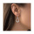 Cubic Zirconia Bezel Diamond Cut Pear Shaped Earrings in Sterling Silver (Also in 14k Gold Over Silver or 14k Rose Gold Over Silver)