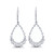 Cubic Zirconia Bezel Diamond Cut Pear Shaped Earrings in Sterling Silver (Also in 14k Gold Over Silver or 14k Rose Gold Over Silver)