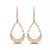 Cubic Zirconia Bezel Diamond Cut Pear Shaped Earrings in Sterling Silver (Also in 14k Gold Over Silver or 14k Rose Gold Over Silver)