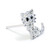 Clear Pave Crystal Cat Stud Earrings set in Sterling Silver