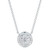 Diamond Halo Pendant Necklace (3/4 ct. t.w.) in 14k White Gold, 16" + 2" extender