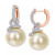 Cultured South Sea Pearl (10mm) & Diamond (1/2 ct. t.w.) Swirl Huggie Hoop Earrings in 14k Gold