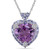 Amethyst Tanzanite and Diamond Accent Heart Necklace