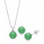 2-Pc. Set Dyed Jade Pendant Necklace and Stud Earrings in Sterling Silver (Also Available in Milky Aquamarine or Rose Quartz)