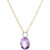 Amethyst (17 ct. t.w.) & Diamond (1/6 ct. t.w.) Paperclip Link 16-1/2" Pendant Necklace in 14k White & Yellow Gold