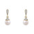 Cultured Freshwater Pearl (6mm) & Diamond (1/20 ct. tw.) Dangling Earrings  in 14K Yellow Gold