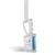 Aquamarine (1-3/8 Ct. T.W.) and Diamond Accent Pendant Necklace in 14K White Gold