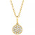 EFFY® Diamond Pavé Cluster 18" Pendant Necklace (1/10 ct. t.w.) in Sterling Silver or 14k Gold-Plated Sterling Silver