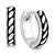 EFFY® Men's Antique-Look Huggie Hoop Earrings in Sterling Silver, 3/4"