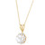 Cultured Freshwater Pearl (5mm) & Lab-Created White Sapphire (1/5 ct. t.w.) 18" Pendant Necklace in 14k Gold
