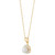Cultured Freshwater Pearl (5mm) & Lab-Created White Sapphire (1/5 ct. t.w.) 18" Pendant Necklace in 14k Gold