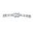 Sterling Silver Clear Round Baguette Cubic Zirconia Link Bracelet