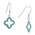 Aqua Crystal Quatrefoil Drop Earrings in Sterling Silver, Created for Macy's