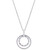 Diamond Double Circle 18" Pendant Necklace (1/10 ct. t.w.) in Sterling Silver