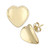 Dapped Heart Stud Earrings Set in 14k Gold