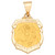 Saint Michael Badge Medal Pendant in 14k Yellow Gold