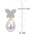 Cultured Freshwater Pearl (8-1/2mm) & Diamond (1/8 ct. t.w.) Butterfly Stud Earrings in 14k Gold
