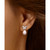Cultured Freshwater Pearl (8-1/2mm) & Diamond (1/8 ct. t.w.) Butterfly Stud Earrings in 14k Gold