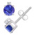 Sapphire (3/4 ct. t.w.) & Diamond Accent Stud Earrings in 14k White Gold (Also in Emerald, Ruby, & Tanzanite)