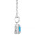 Labradorite & Diamond Accent Pear 18" Pendant Necklace in Sterling Silver (Also in Onyx, & Turquoise)