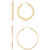 2-Pc. Set Textured and Polished Hoop Earrings in 14k Gold Over Sterling Silver and Sterling Silver