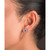 Blue and White Cubic Zirconia Stud Earrings in Sterling Silver