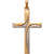Two-Tone Cross in 14k Gold and 14k White Gold