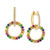 EFFY® Multi-Gemstone (1-1/20 ct. t.w.) & Diamond (1/8 ct. t.w.) Circle Drop Earrings in 14k Gold-Plated Sterling Silver