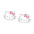 Hello Kitty Enamel Stud Earrings in Sterling Silver, Created for Macy's