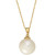 Pearl Necklace, 14k Gold Cultured Freshwater Pearl Pendant (11mm)